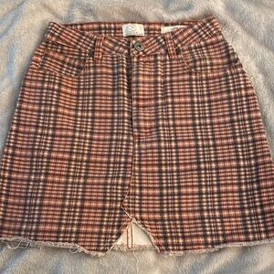 Cotton On Checkered Pencil Skirt in Red and Black